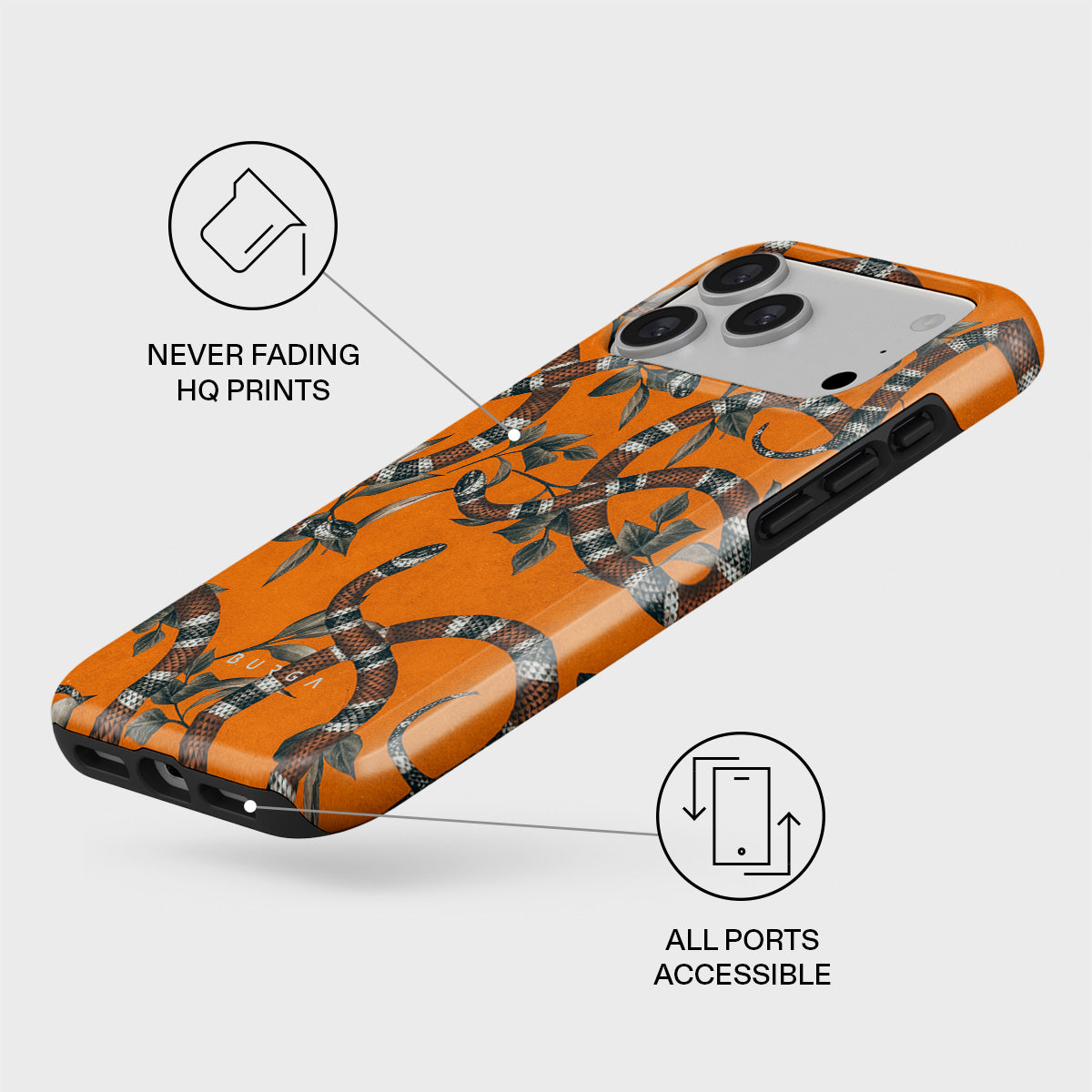 Bitter Apricot - Snake iPhone 17 Pro Max Case | BURGA