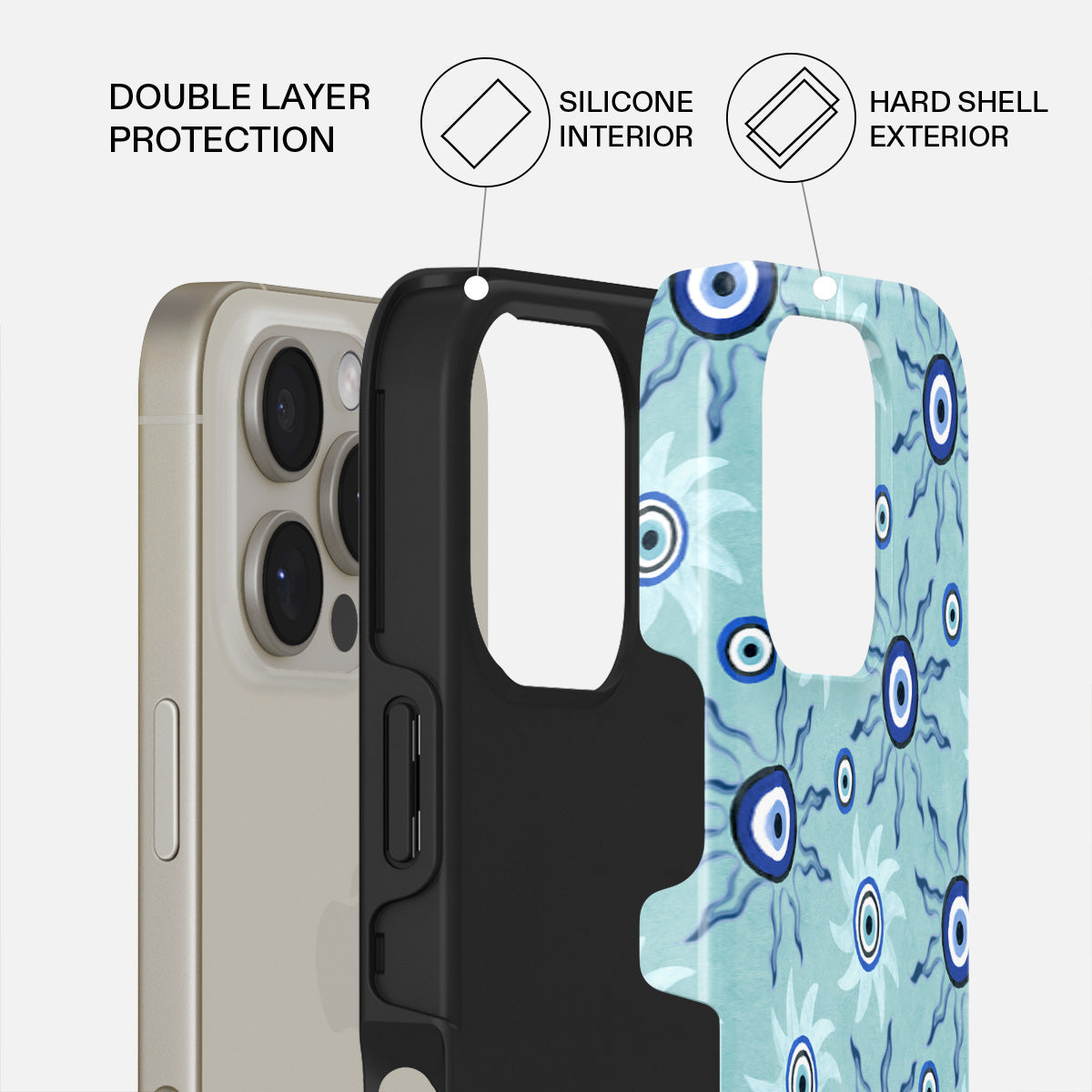 iPhone 16 Pro Max Case, Blue Gaze | BURGA