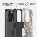Snowstorm - Grey Marble iPhone 15 Pro Case 6