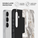 Snowstorm - Grey Marble Samsung Galaxy S25 Plus Case 2