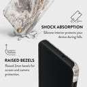 Snowstorm - Grey Marble Samsung Galaxy S25 Plus Case 4