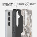Snowstorm - Grey Marble Samsung Galaxy S24 Case 6