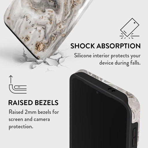 Snowstorm - Grey Marble Samsung Galaxy S24 Case 8