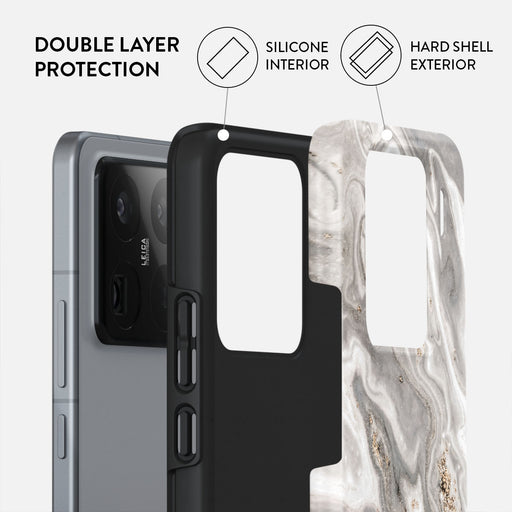 Snowstorm - Grey MarbleXiaomi 15 Pro Case 2