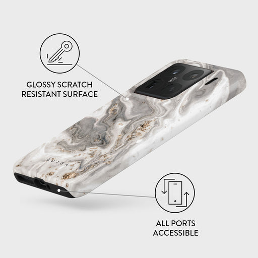 Snowstorm - Grey MarbleXiaomi 15 Pro Case 3