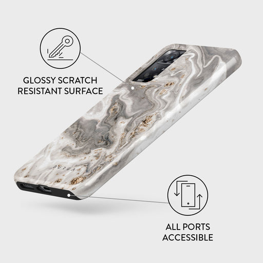 Snowstorm - Grey Marble Xiaomi Redmi Note 11 Pro Case 3