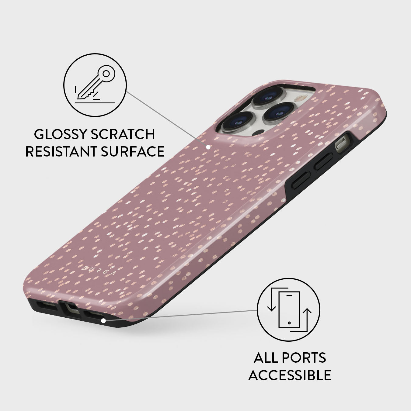 Hot Cocoa - Spotted iPhone 13 Pro Case | BURGA
