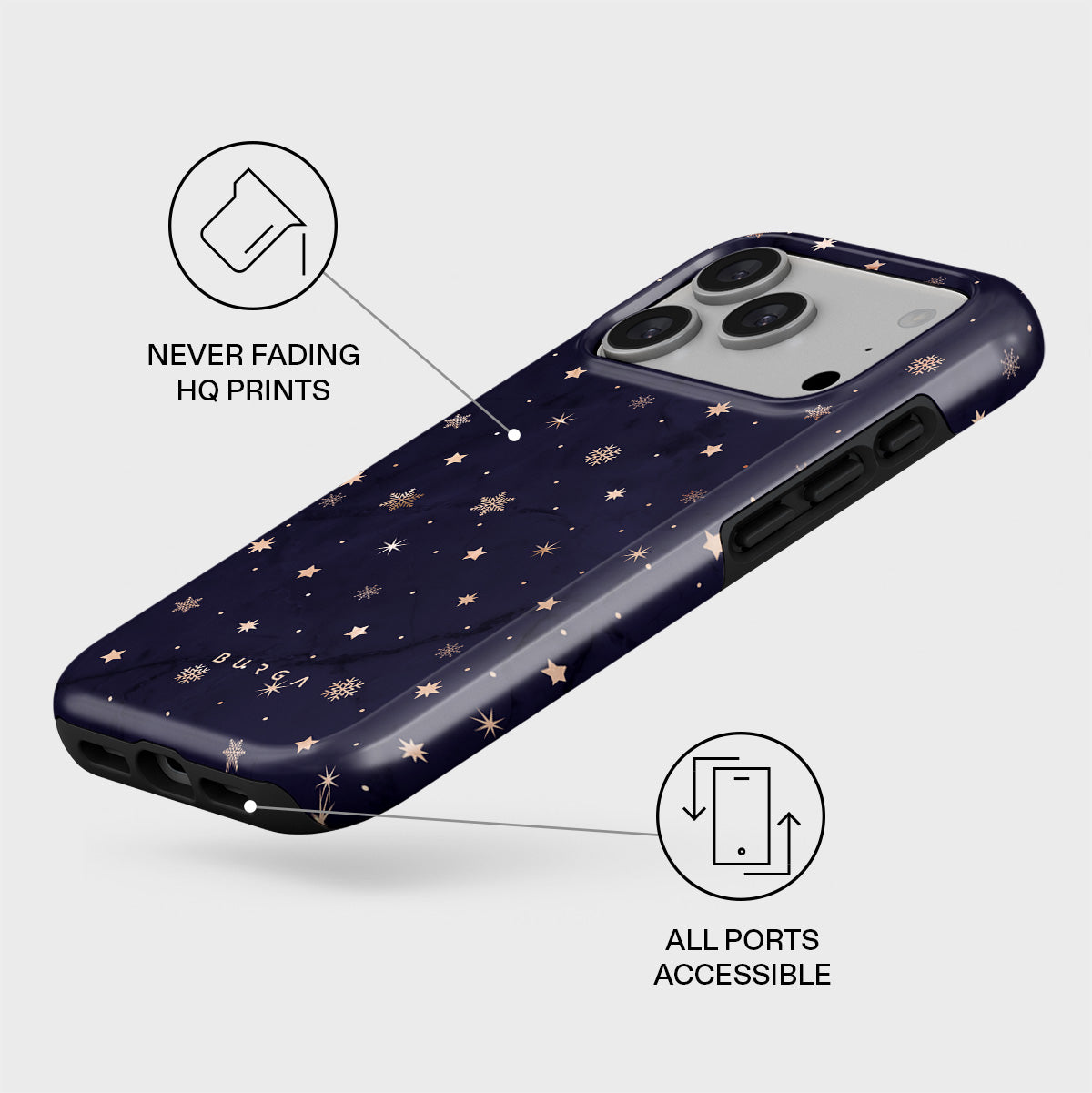 Midnight Kiss - Star iPhone 17 Pro Case | BURGA