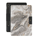 Snowstorm - Grey Marble Samsung Galaxy Tab S9 FE Case 1