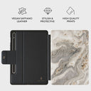 Snowstorm - Grey Marble Samsung Galaxy Tab S9 FE Case 2
