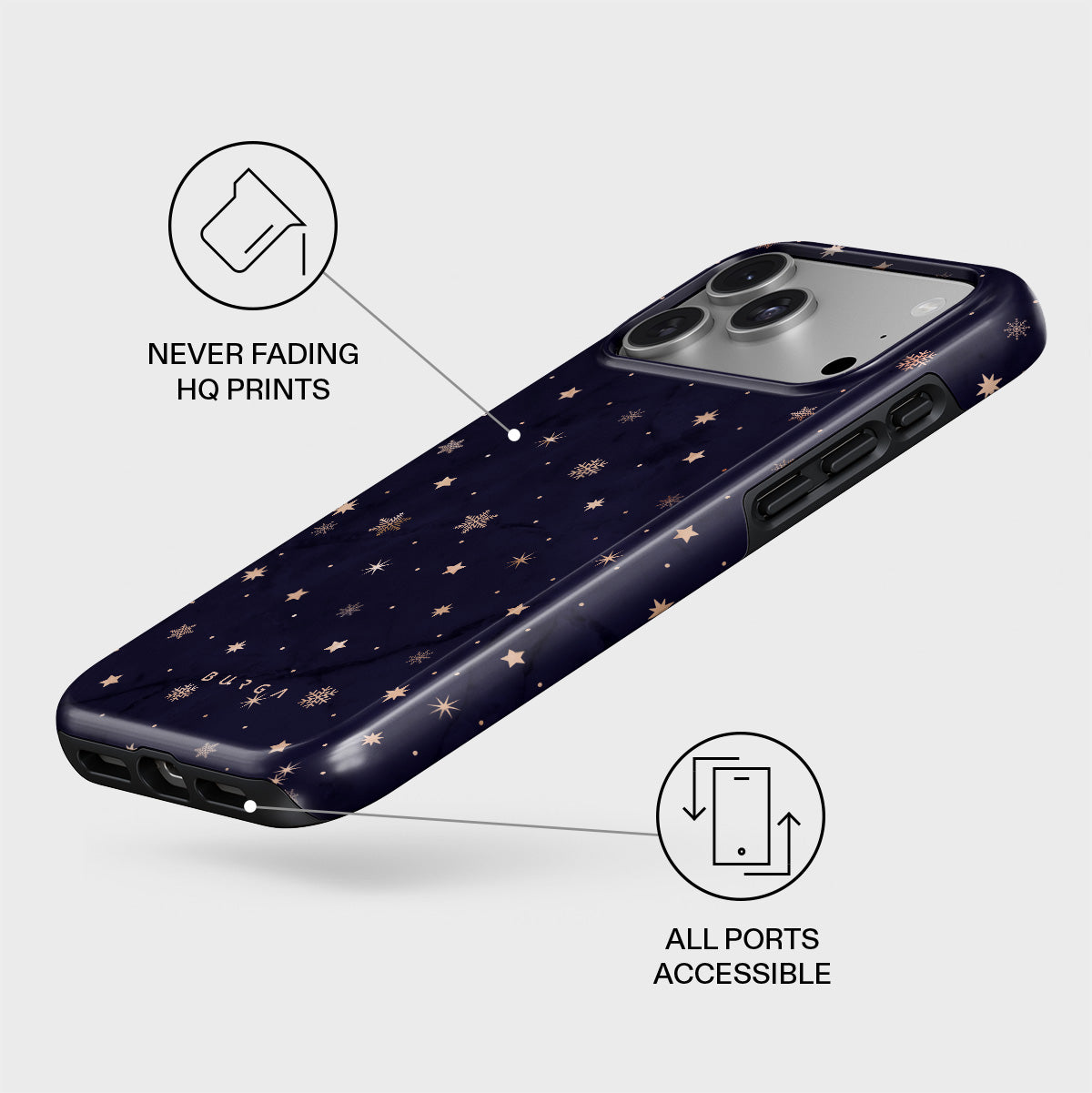 iPhone 17 Pro Case, Midnight Kiss | BURGA