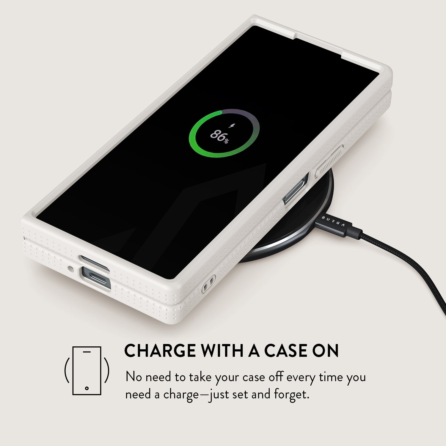 Glacial Desert - White Snakeskin Samsung Galaxy Z Fold 6 Case | BURGA