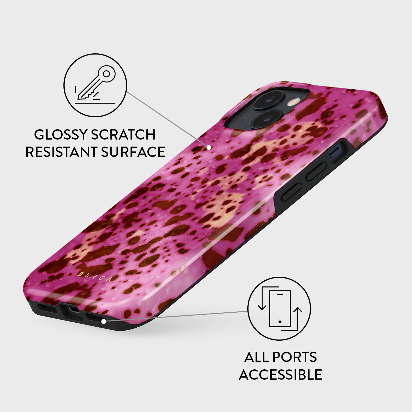 BURGA iPhoneケース フラワーパターン ELITE BURGA iPhone17用ケース 花柄 ELITEシリーズ｜Yahoo!フリマ（旧PayPay