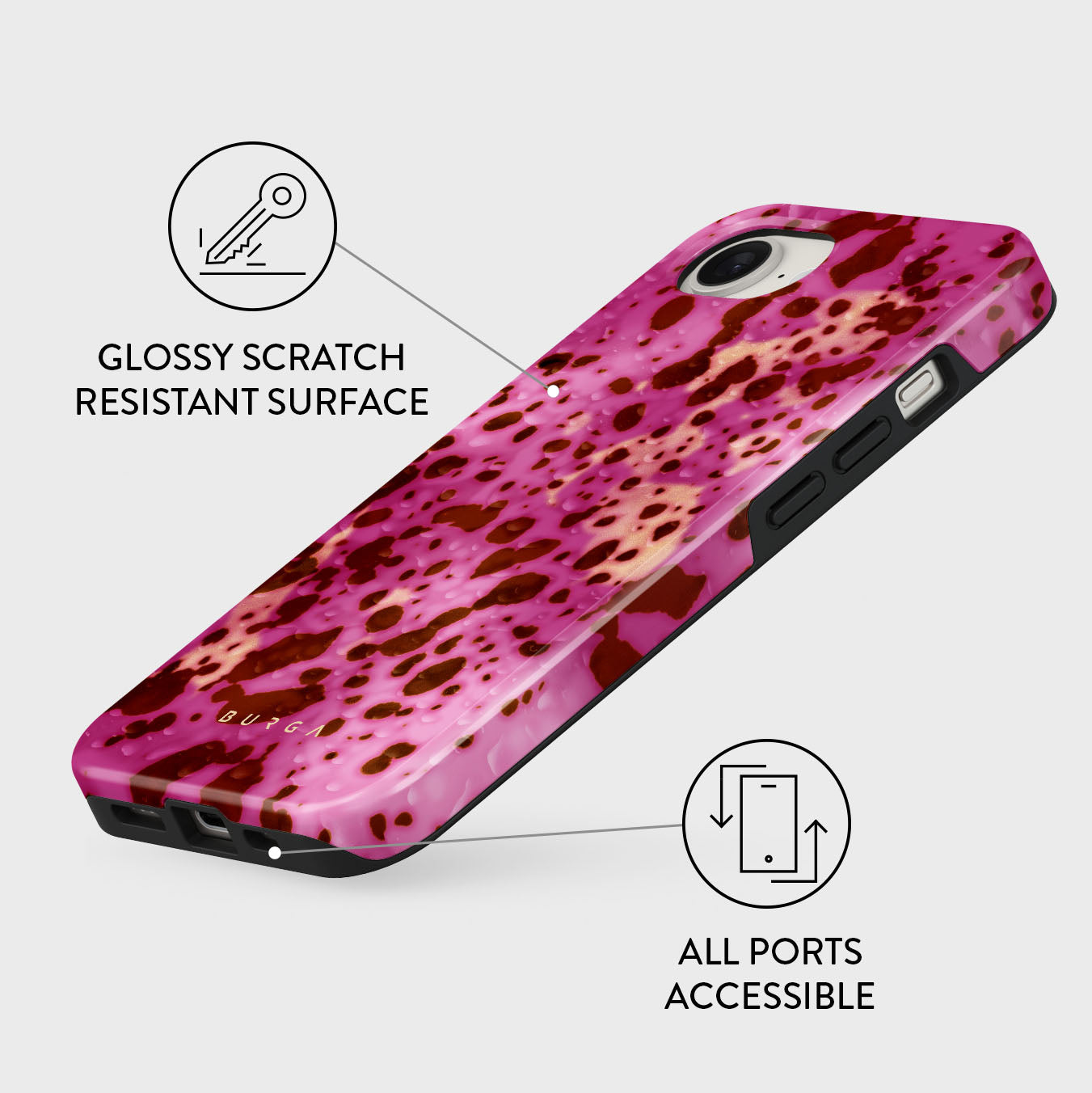 BURGA クロコダイルパターン iPhone16eケース iPhone 16 Cases | Stylish and Protective - BURGA