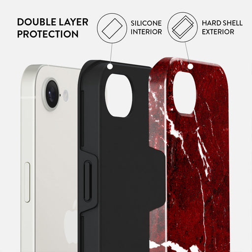 Iconic Red Ruby - Marble iPhone 16e Case 2