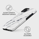 Satin White - Marble iPhone 15 Case 7