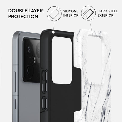 Satin White - MarbleXiaomi 15 Pro Case 2