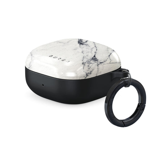 Satin White - Marble Samsung Galaxy Buds FE Case 1