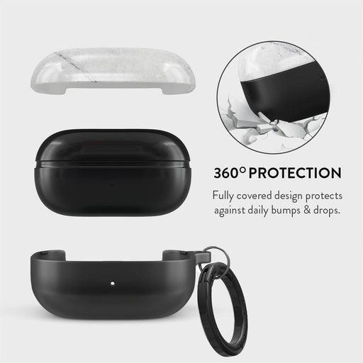 Satin White - Marble Samsung Galaxy Buds FE Case 2