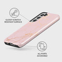 Peachy Gold - Pink Marble Samsung Galaxy S22 Case 7