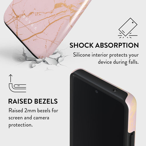 Peachy Gold - Pink Marble Samsung Galaxy A23 4G / 5G Case 4