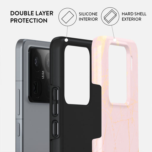 Peachy Gold - Pink MarbleXiaomi 15 Pro Case 2