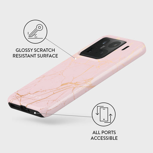 Peachy Gold - Pink MarbleXiaomi 15 Pro Case 3