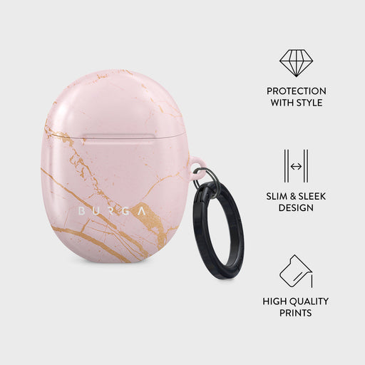 Peachy Gold - Pink Marble Google Pixel Buds Pro 2 Case 4