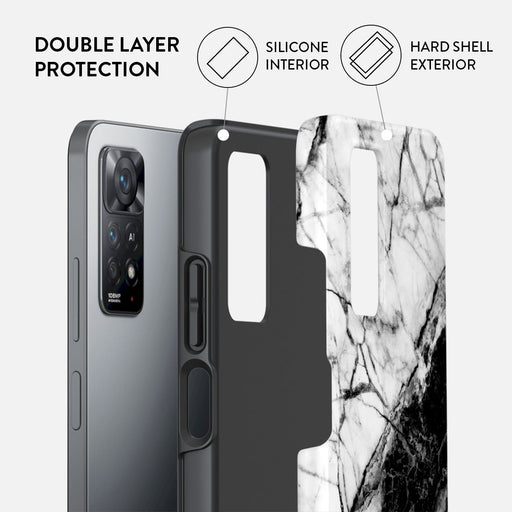 Fatal Contradiction - Black & White Marble Xiaomi Redmi Note 11 Pro+ Case 2