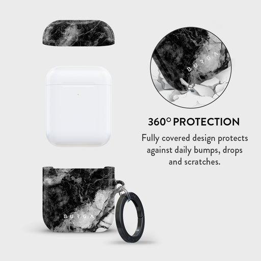 Fatal Contradiction - Black & White Marble AirPods Case 2