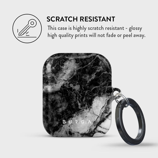 Fatal Contradiction - Black & White Marble AirPods Case 4