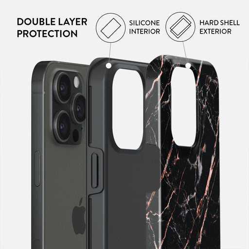 Rose Gold Marble - iPhone 15 Pro Max Case 6