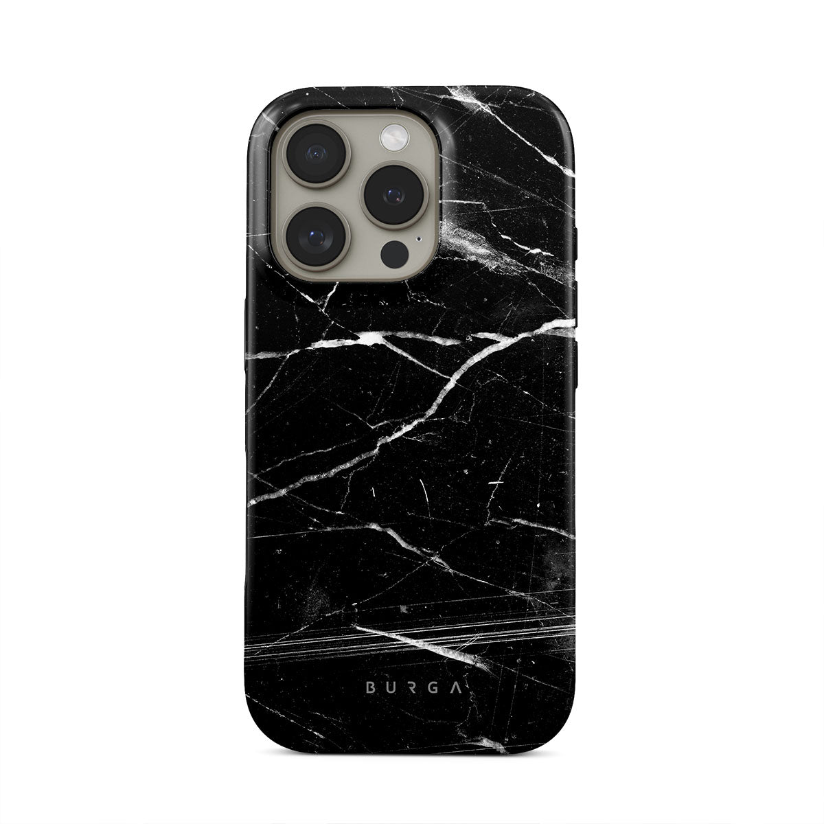 Noir Origin - Black Marble iPhone 16 Pro Case | BURGA