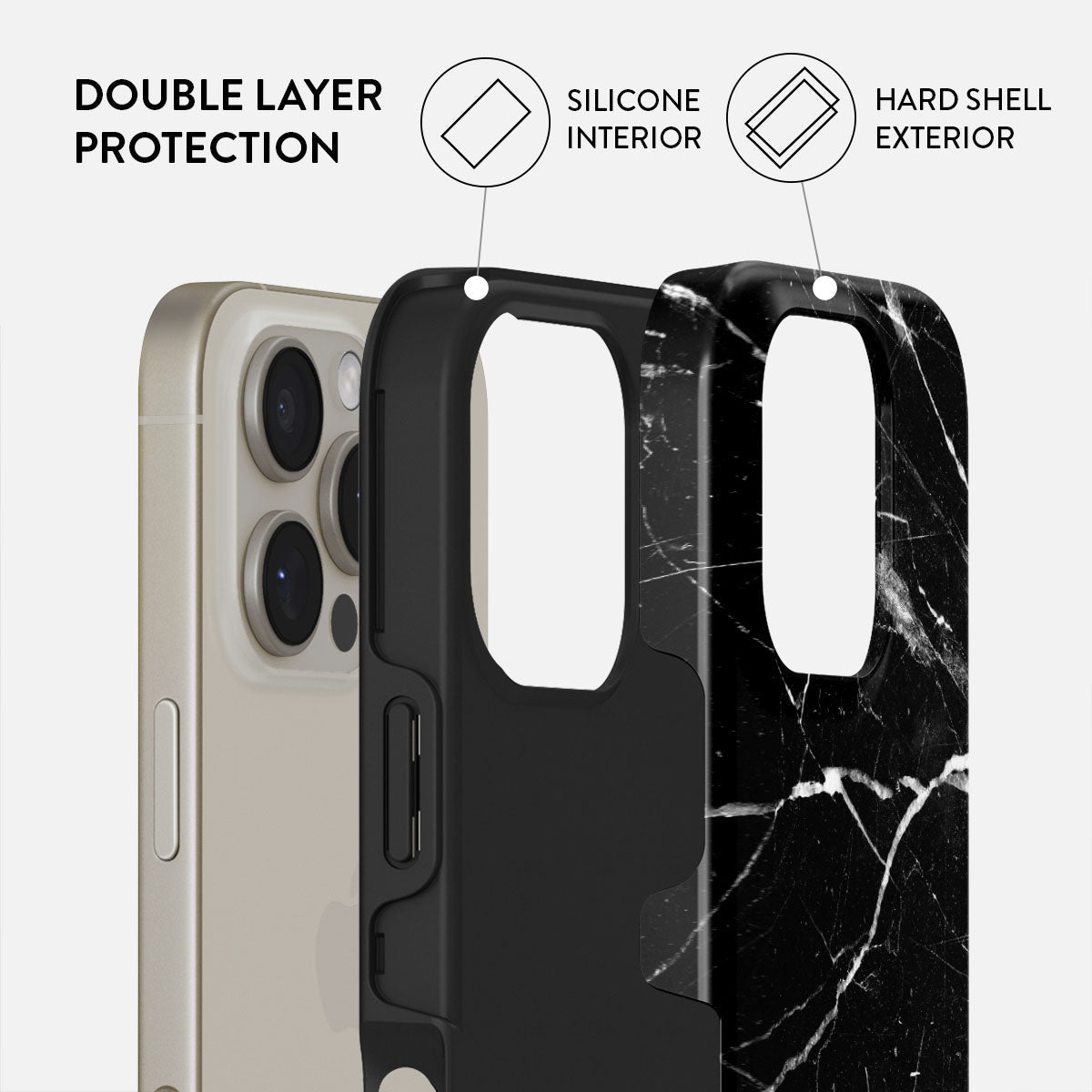 【新品未使用】iPhone16 pro BURGA iPhoneケース ブラック Noir Origin - Black Marble iPhone 16 Pro Case | BURGA