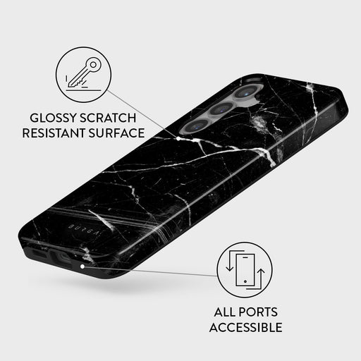 Noir Origin - Black Marble Samsung Galaxy S24 FE Case 3
