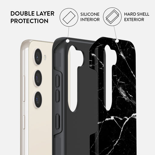 Noir Origin - Black Marble Samsung Galaxy S23 Case 6