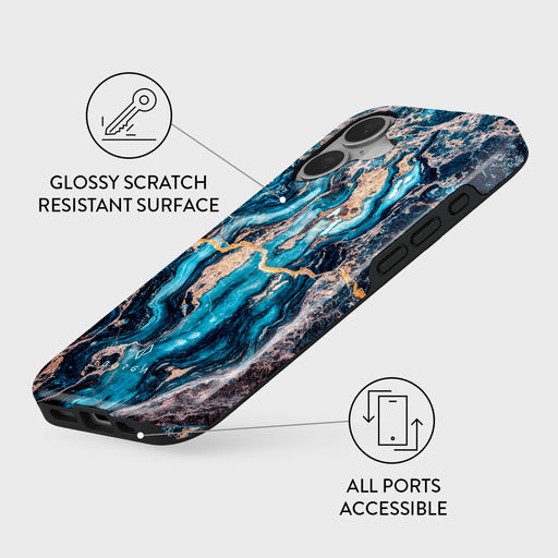 Mystic River - Blue Marble iPhone 16 Plus Case 3