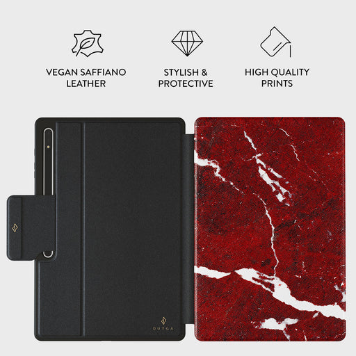 Iconic Red Ruby - Marble Samsung Galaxy Tab S9 Ultra Case 2