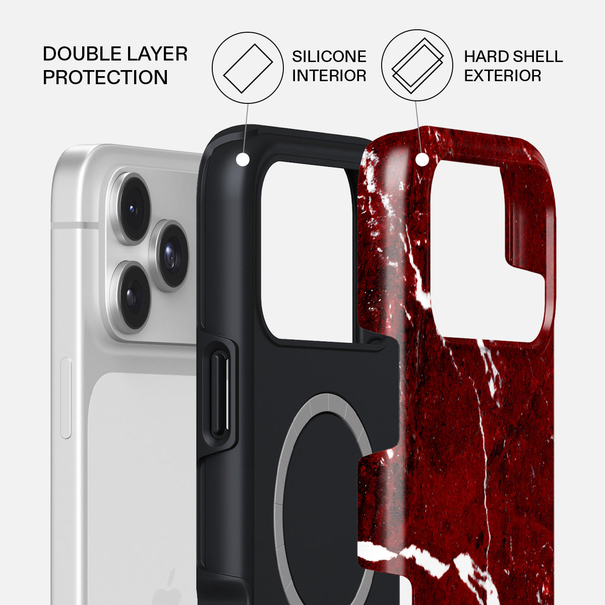 iPhone 17 Pro Max Case, Iconic Red Ruby | BURGA