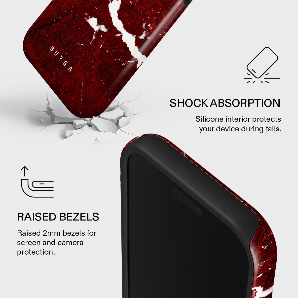 iPhone 17 Pro Max Case, Iconic Red Ruby | BURGA