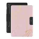 Peachy Gold - Pink Marble Samsung Galaxy Tab S9 FE Case 1