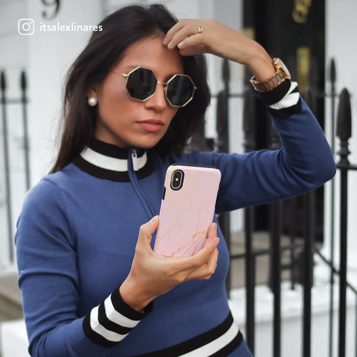 Peachy Gold - Pink Marble Xiaomi Redmi Note 13 Pro+ 5G Case 5