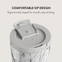 Fatal Contradiction - Black & White Marble Travel Mug 15