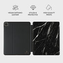 Noir Origin - Black Marble iPad Pro 11 (4th/3rd Gen) Case 3