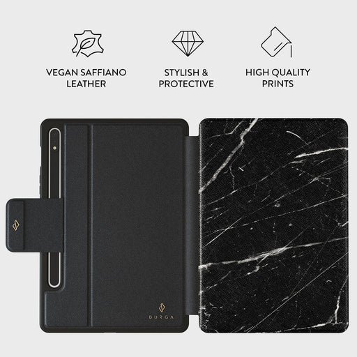 Noir Origin - Black Marble Samsung Galaxy Tab S9+ FE Case 2