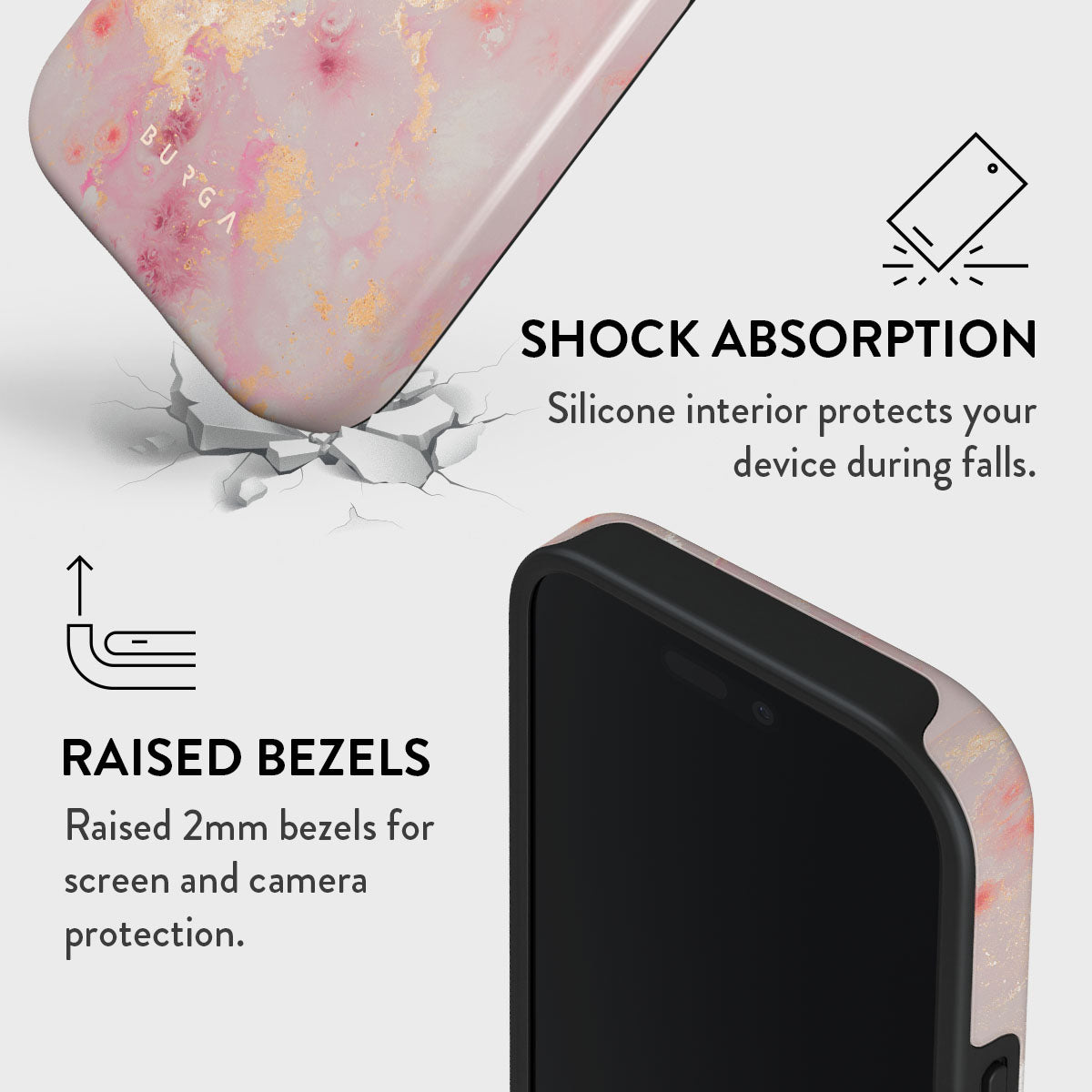 Golden Coral - Pink iPhone 16 Pro Case | BURGA