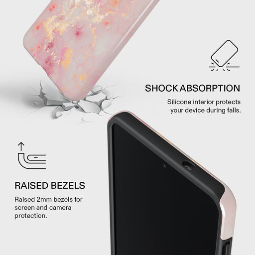 Golden Coral - Pink Samsung Galaxy S25 Edge Case 4