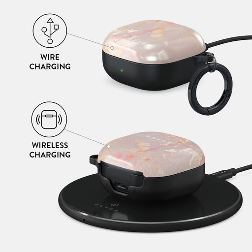 Golden Coral - Pink Samsung Galaxy Buds FE Case 3