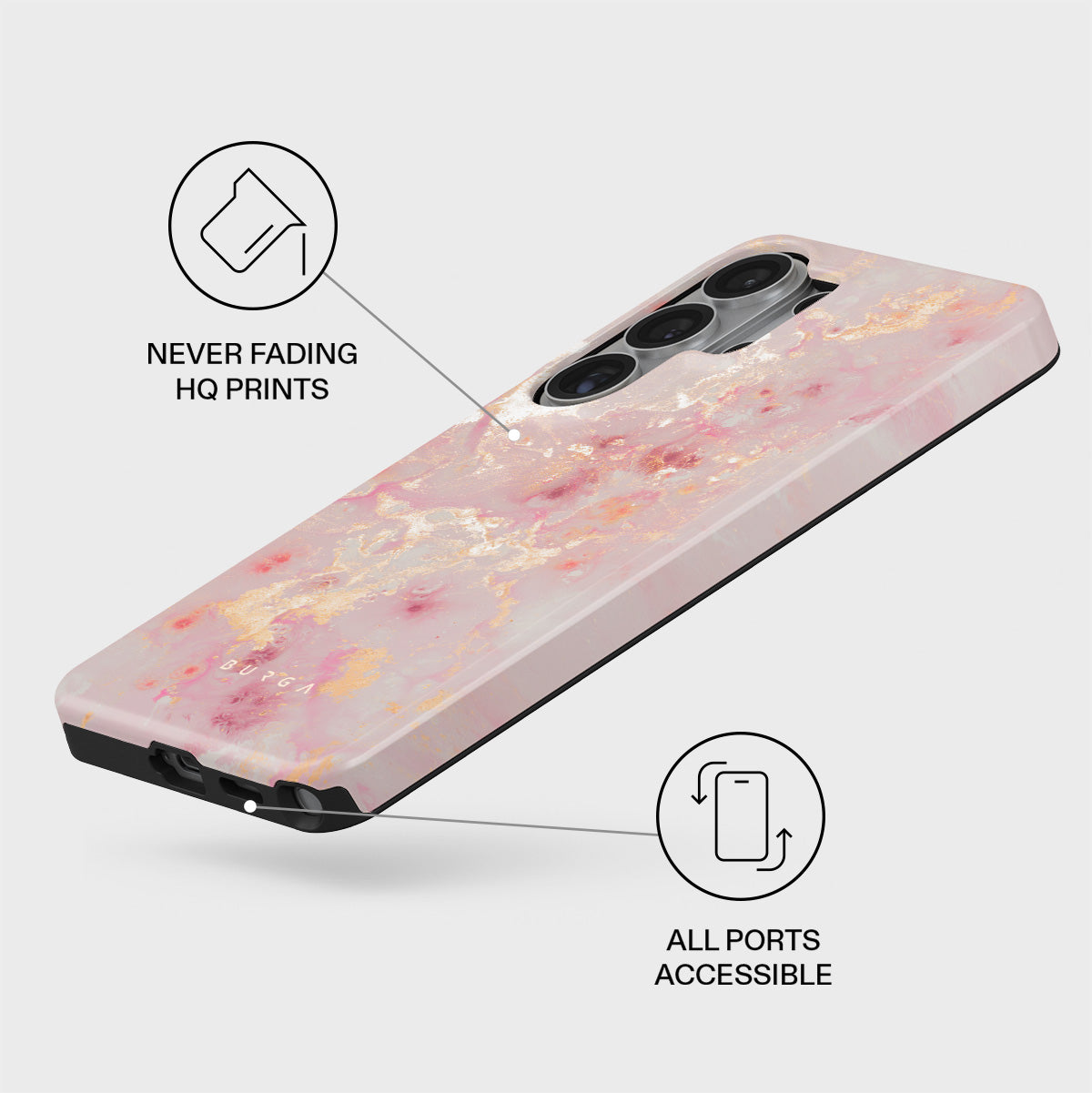 Golden Coral - Pink Samsung Galaxy S26 Ultra Case | BURGA