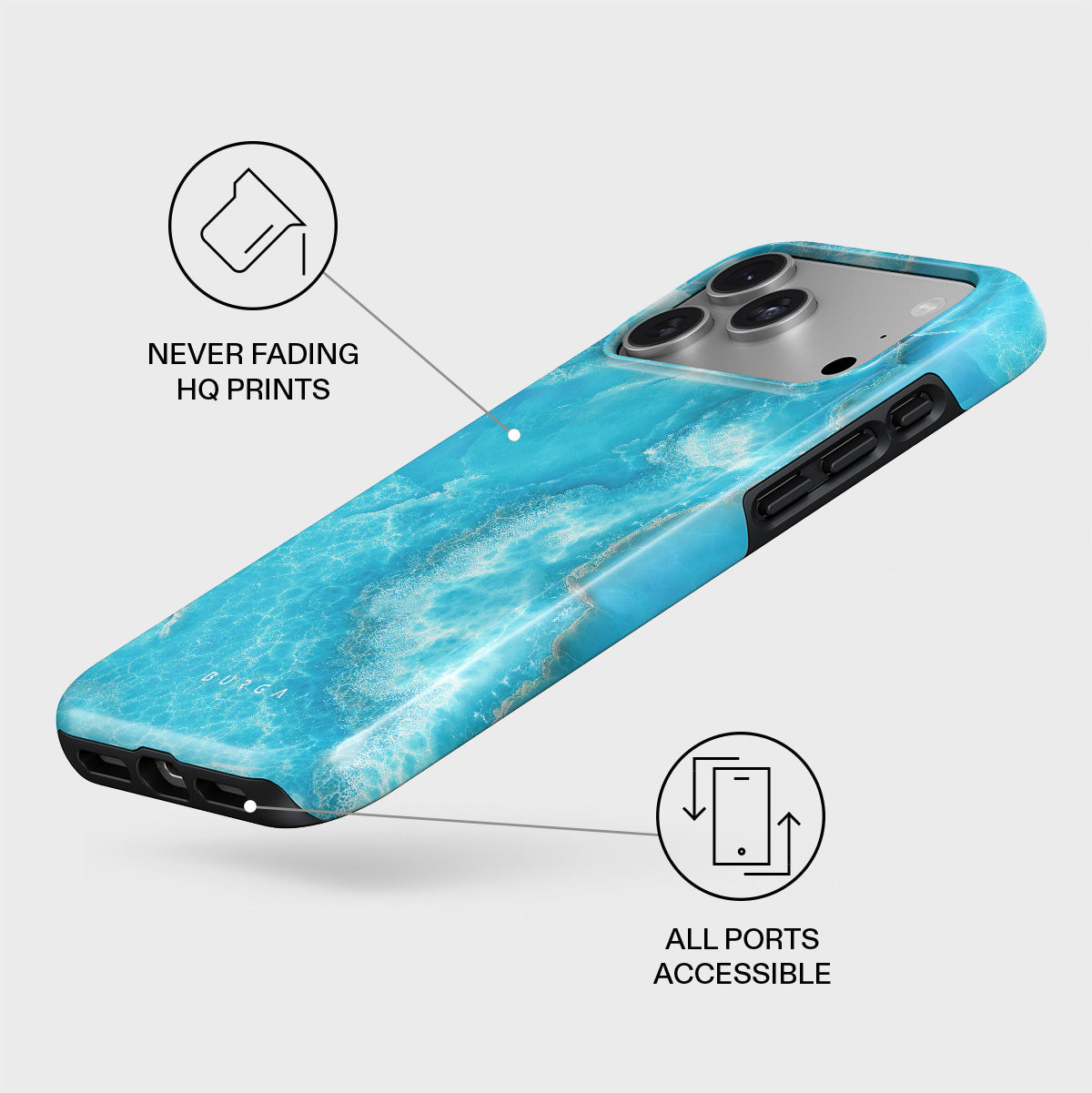 iPhone 17 Pro Max Case, Ocean Waves | BURGA